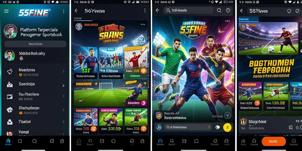 Tampilan gameplay menarik dari aplikasi Sportsbook 55FIVE.