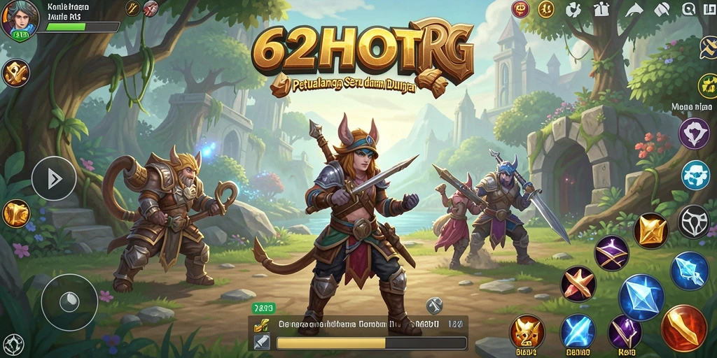 Gameplay RPG mendebarkan dalam 62HOT dengan aksi yang intens.