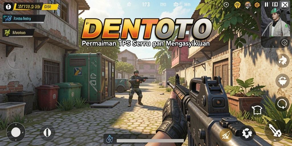 Screenshot gameplay DENTOTO menampilkan aksi seru dalam TPS.