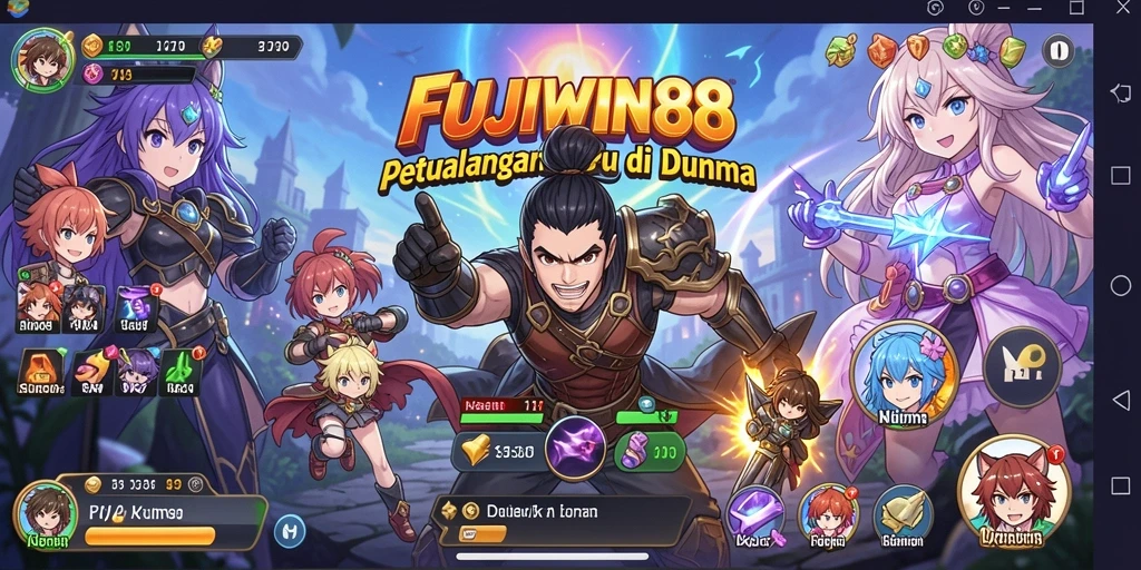Screenshot menunjukkan aksi seru dalam game Anime.