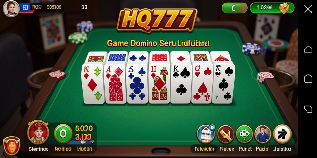 Gameplay menarik HQ777 dengan teman-teman dalam permainan Domino.