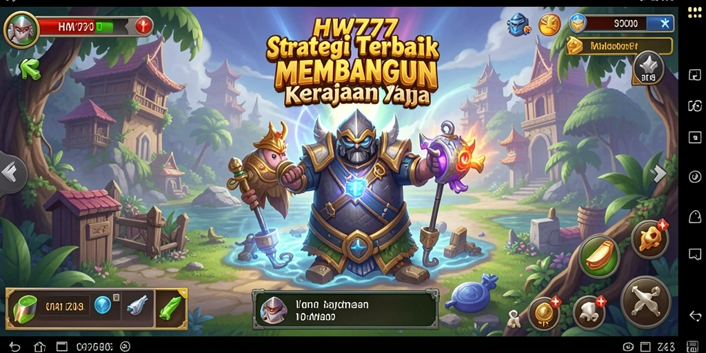 Screenshot HW777 menampilkan aksi pertempuran seru dalam gameplay SLG.