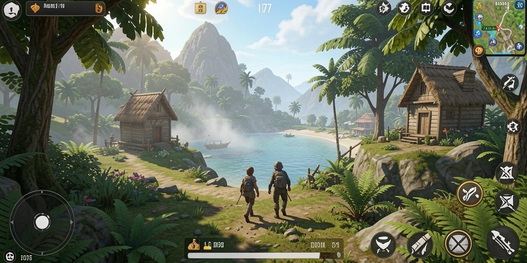 Tampilan gameplay <strong>IDR77</strong> yang menakjubkan di dunia terbuka.