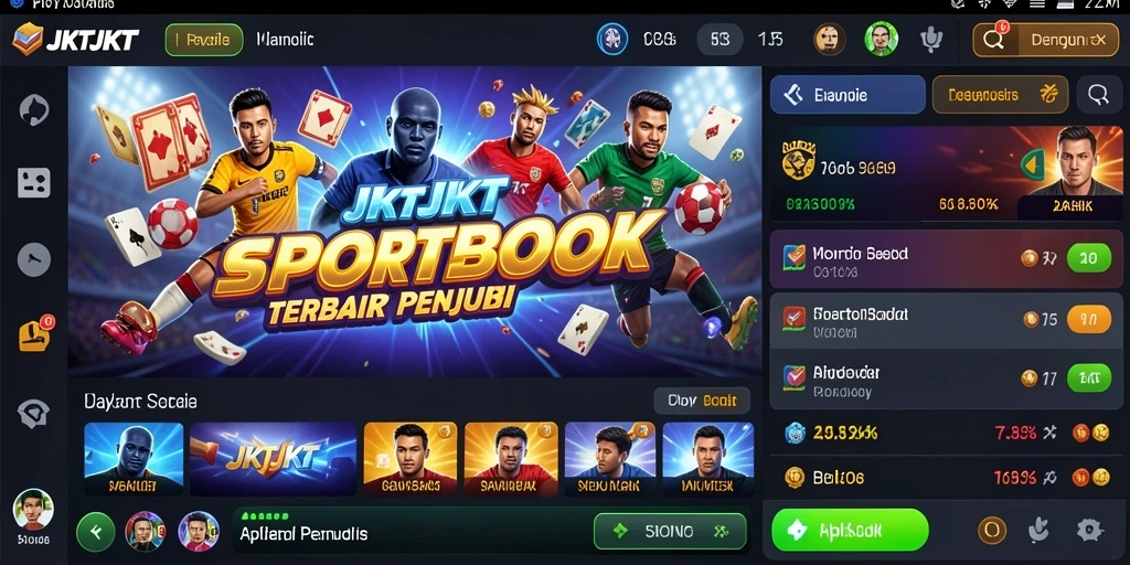 Tangkapan layar gameplay Sportsbook yang menarik dari JKTJKT.