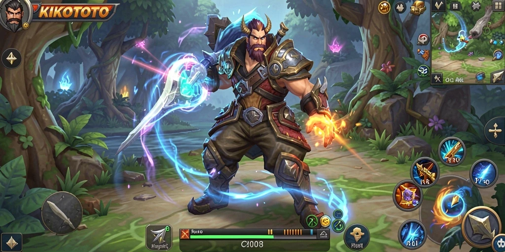 Tampilan gameplay RPG KIKOTOTO yang menakjubkan dan mendebarkan.