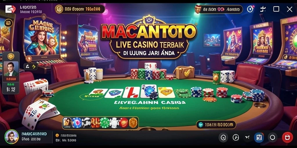 Gameplay Live Casino yang mendebarkan di aplikasi MACANTOTO.