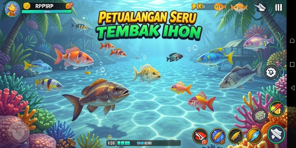 Tampilan gameplay RPRPRP yang menarik dalam Tembak Ikan.