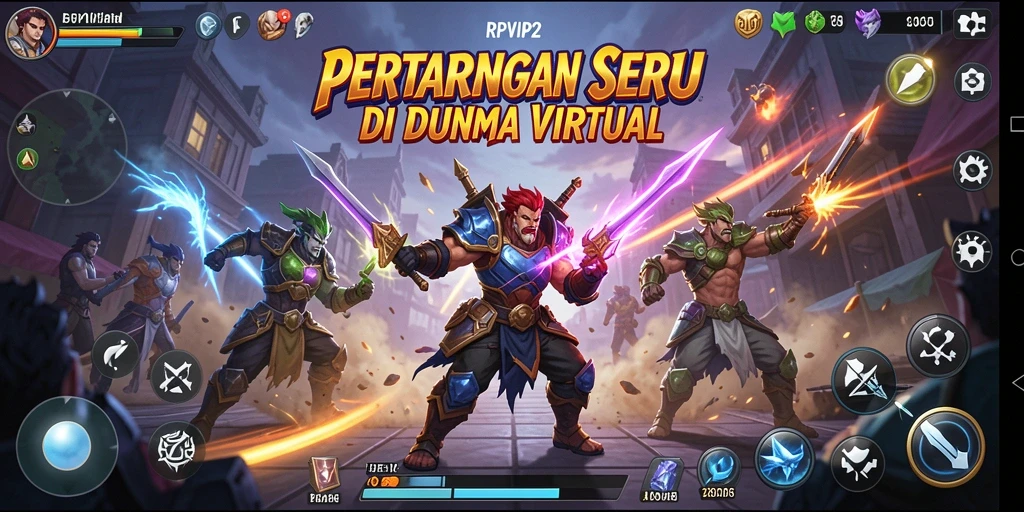Gameplay epik dengan karakter berbeda dan pertarungan sengit.