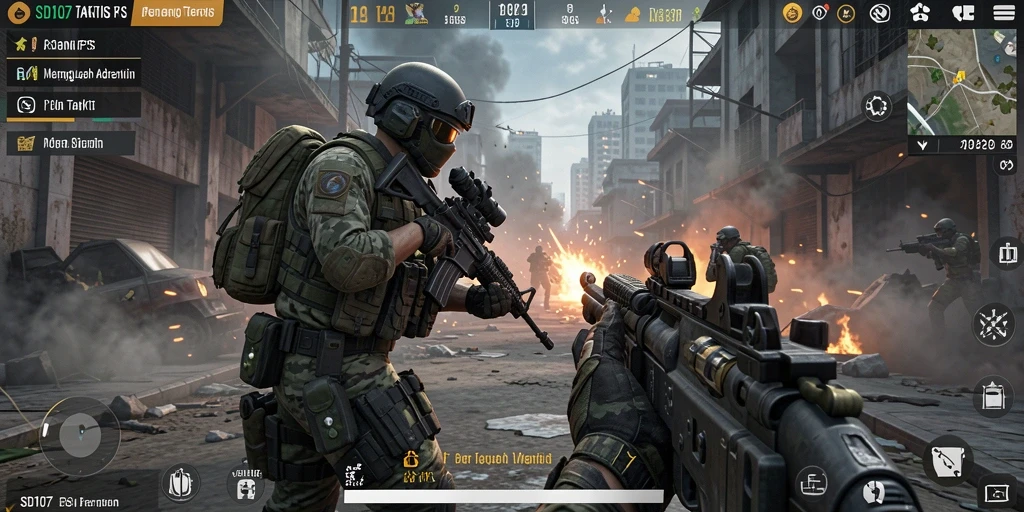 Tampilan dinamis dari gameplay <strong>SD107</strong> yang menegangkan dan realistis.