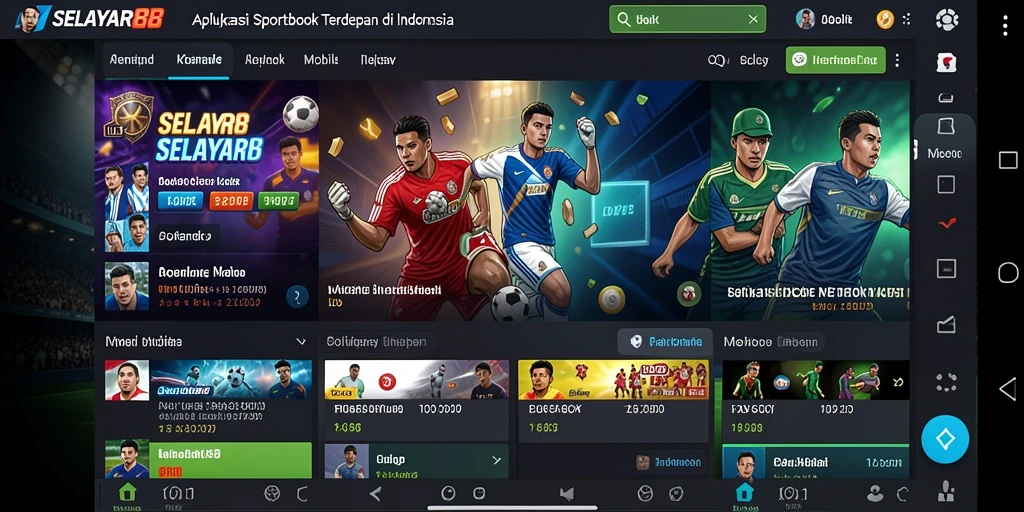 Tampilan gameplay Sportsbook pada aplikasi SELAYAR88 yang menarik dan interaktif.