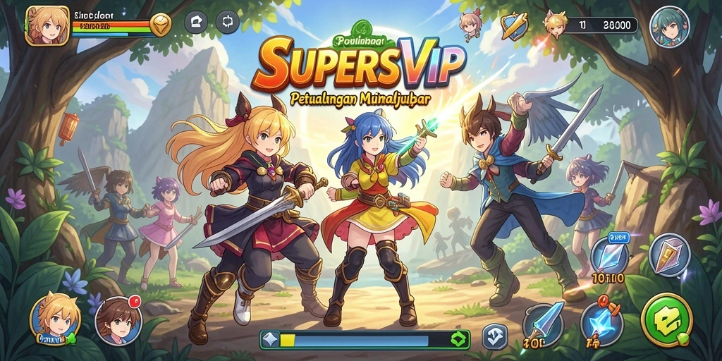 Tampilan gameplay SUPERSVIP yang menarik dan penuh aksi.