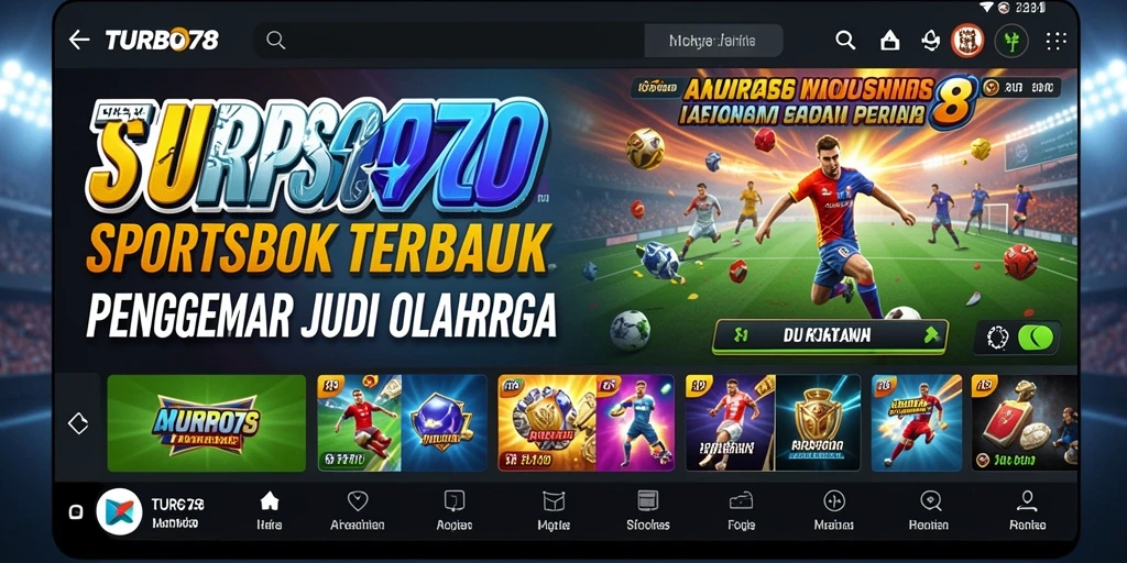 Screenshot TURBO78 menunjukkan fitur taruhan olahraga yang menarik.