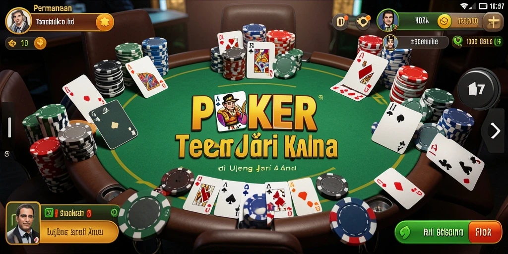 Tampilan seru gameplay Poker di V07 dengan grafis yang mengesankan.