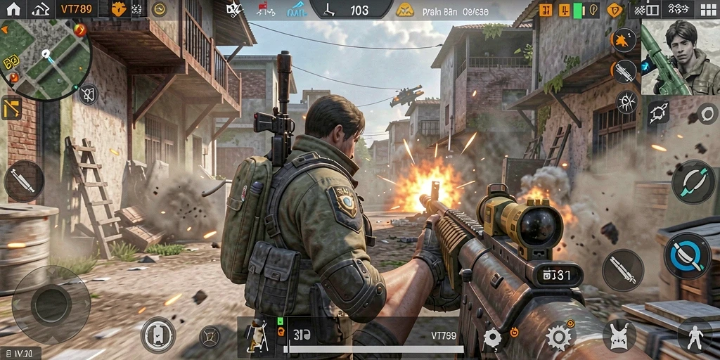 Tampilan gameplay VT789 dengan aksi seru dan karakter yang dinamis.